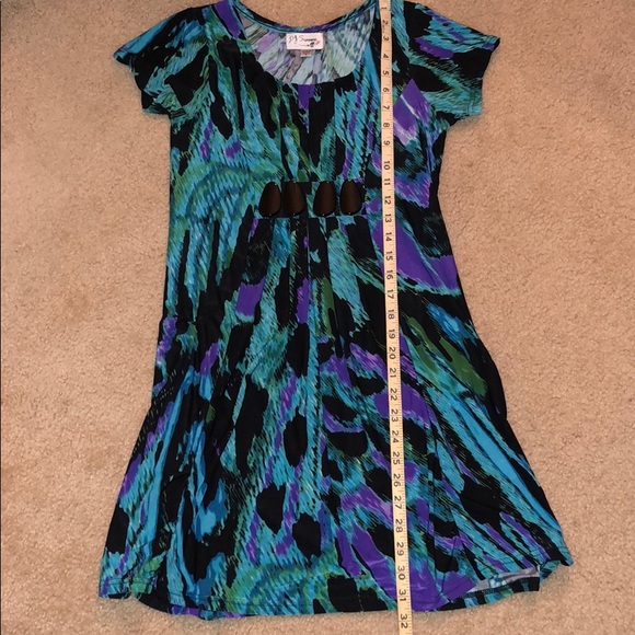 Bright Color Pattern Dress - Size 6 - Picture 6 of 6
